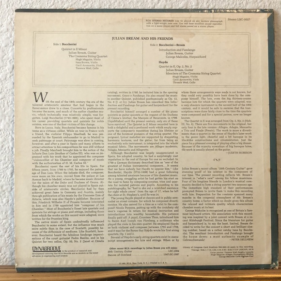 Julian Bream and His Friends Vinyl Lp - Picture 2 of 5